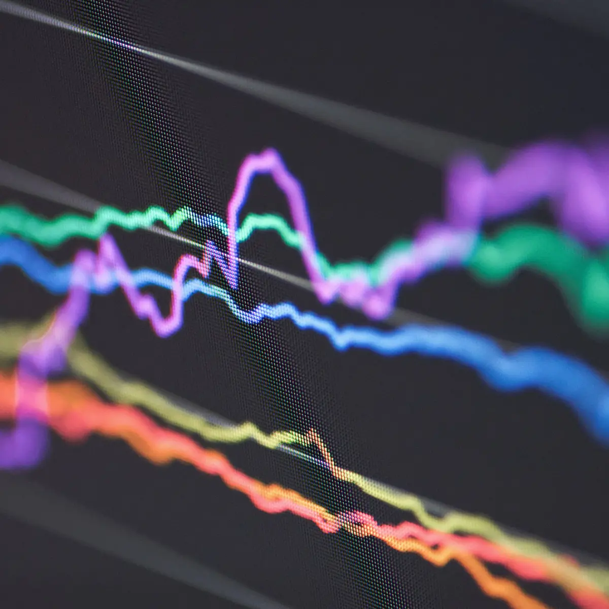 close up image of graph data on screen