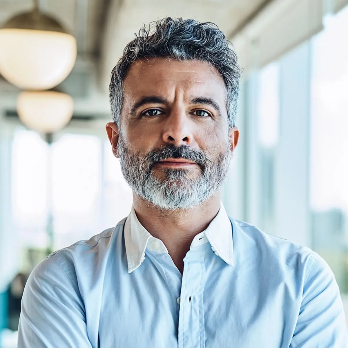 image of man looking at camera