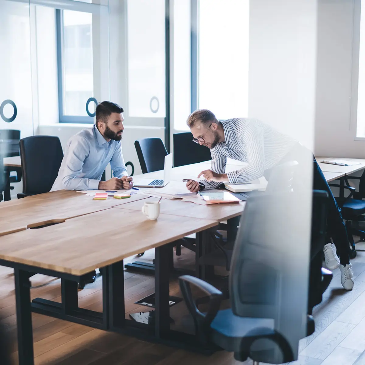 image of two people in a meeting