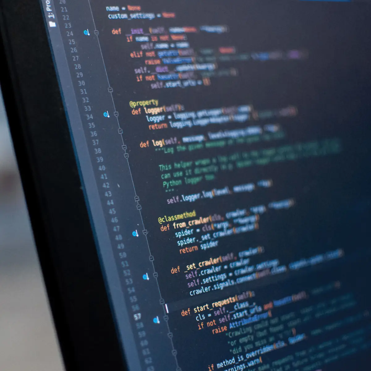 close up image of code on screen