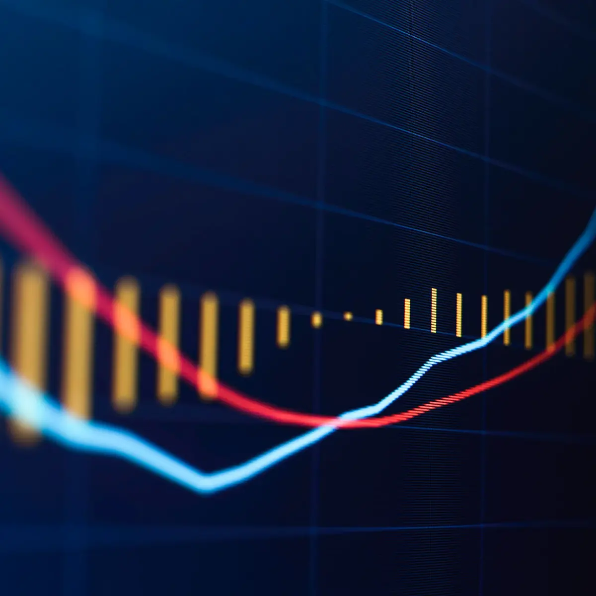 close up image of data graphs